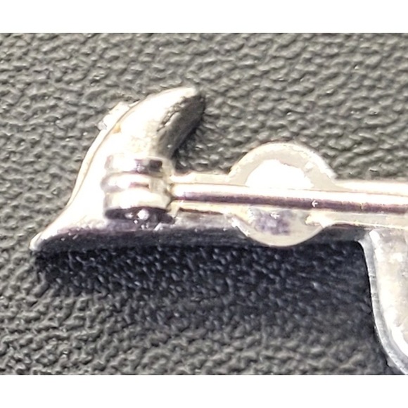 Unbranded Eighth Music Note Brooch Women OS Silver Rhinestone Excellent Musical - Picture 4 of 6